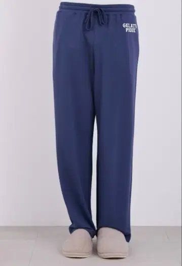 GELATO PIQUE [ HOMME 레이온 인레이 메시지 로고 롱 팬츠