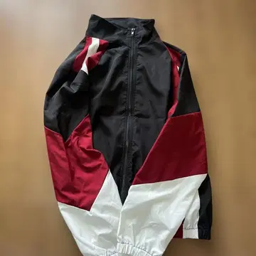 나일론 자켓 L 사이즈 블랙 레드 화이트
