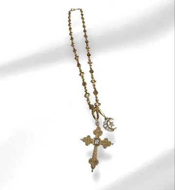 로리 로드킨 고딕 크로스 목걸이 크레센트 포함