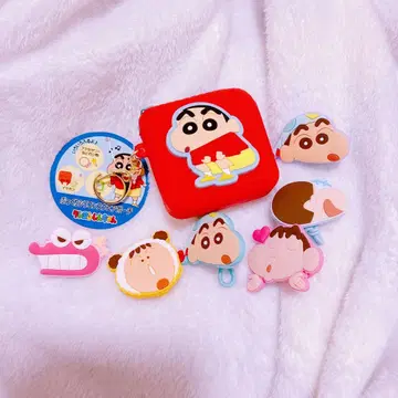 짱구는 못말려  실리콘 스퀘어 파우치 머리끈 유치원 크리스마스