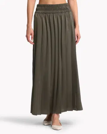 띠어리 루스 그린 플리츠 스커트 038