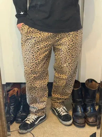 FREAK'S STORE 레오파드 무늬 이지 팬츠 M 페이드
