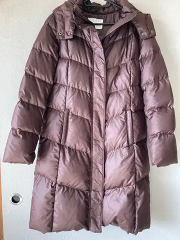 [컨디션 최상] 유니클로 브라운 다운 자켓 코트 프리미엄 다운 M 롱