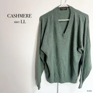 캐시미어 100% CASHMERE 캐시미어 V넥 스웨터 LL 사이즈