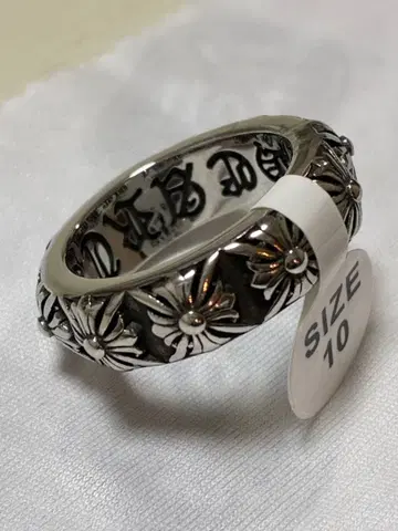 꽃 디자인 실버 반지 사이즈 US 10 22호