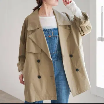 [택 포함 새상품] 스픽앤스팬 미디엄 트렌치코트 베이지A 36