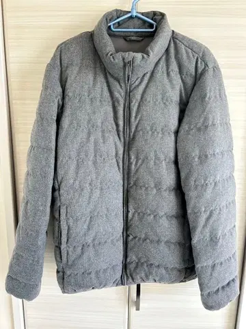 그레이 다운 자켓 스탠드 카라