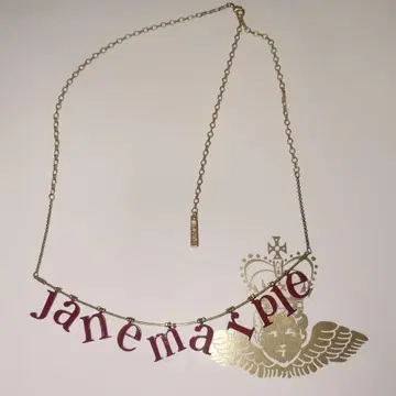 제인 마플 문자열 목걸이 골드/레드