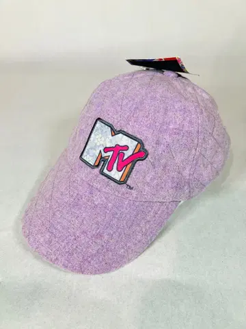 레어 데드스탁 미사용 택 포함 MTV 보라색 울 모자 캡
