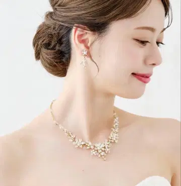 브라이덜 목걸이 귀찌 세트