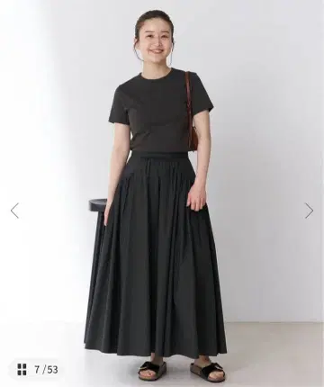 개더 플레어 스커트