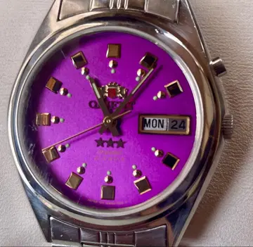 오리엔트 남성용 자동 시계 퍼플