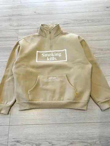 FR2 하프 지퍼 맨투맨 M 베이지 속기모