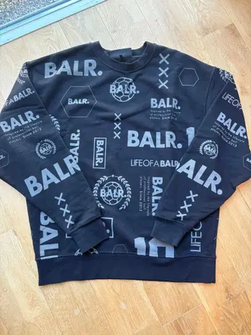 BALR. 블랙 크루넥 맨투맨 M