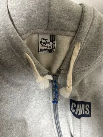 CHUMS 그레이 집업 후드티 XL