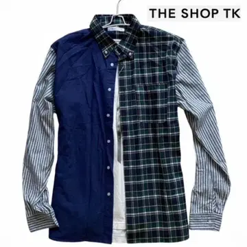 새상품 TK 다케오 키쿠치 플란넬 셔츠 M 빈티지 체크 셔츠 네이비