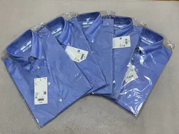 유니클로 슈퍼 논아이론 셔츠 (버튼 다운 칼라 긴팔) 5세트