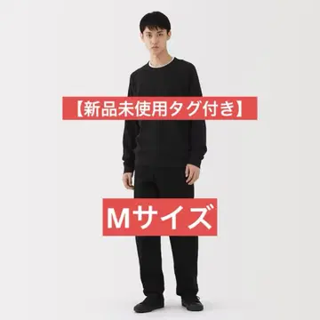 [ 미사용 새상품 ] 옛날 방식 그대로 짜서 만든 맨투맨 풀오버 M 블랙