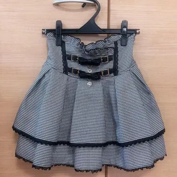 LIZLISA 2단 리본 벨트 치마바지 그레이