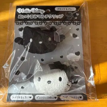 헬로키티 블랙 엔젤 봉제 인형 멀티 클립 2개 세트