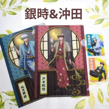 긴토키 & 오키타 은혼 A5 클리어 파일 아크릴 카드 달맞이 돈키