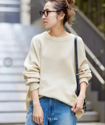 FRAMeWORK 래글런 슬리브 와이드 풀오버 내추럴