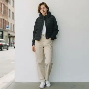 FIGNO 다운 자켓 블랙 M