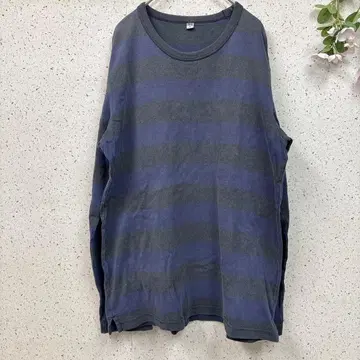 레어 [ UNIQLO ] 유니클로 보더 크루넥T셔츠 (XL)