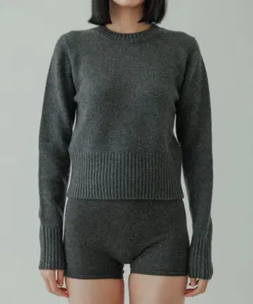 yo biotop 캐시미어 혼방 그레이 니트 프리 사이즈