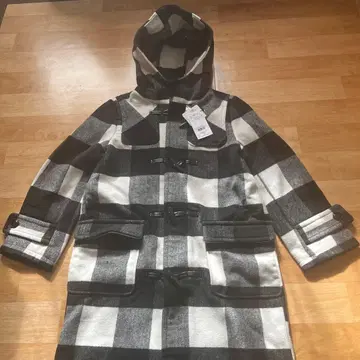 RCWB 미사용 새상품 블록 체크 더플 코트