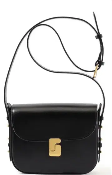 Soeur 블랙 가죽 숄더백
