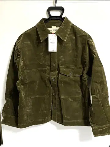 재고 세일 새상품 ZARA SRPLS 올리브 그린 밀리터리 자켓