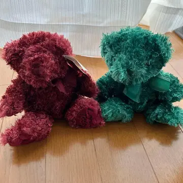 테디베어 크리스마스 컬러 페어