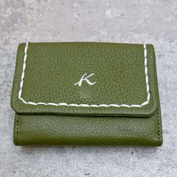 키타무라 kitamura 3단 폴더형 지갑 스티치 미니 지갑 가죽 소가죽