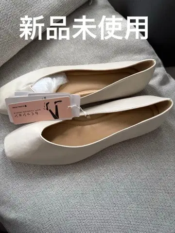 GLOBAL WORK 화이트 플랫슈즈 XL