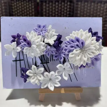 츠마미세이잔 머리 장식 보라색