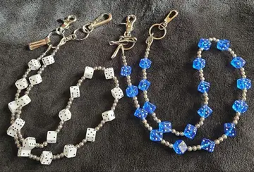 미사용 새상품 다이스 월렛 체인 주사위 로카빌리 펑크 90s