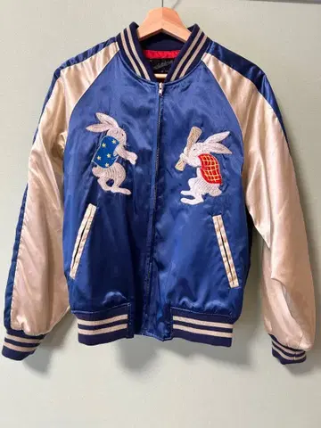 호시히메 새틴 스카잔 달 토끼 토끼 떡찧기 수베니어 자켓 일본제