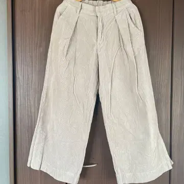 써니클라우드 슬릿 코듀로이 와이드 팬츠 L 라이트 베이지