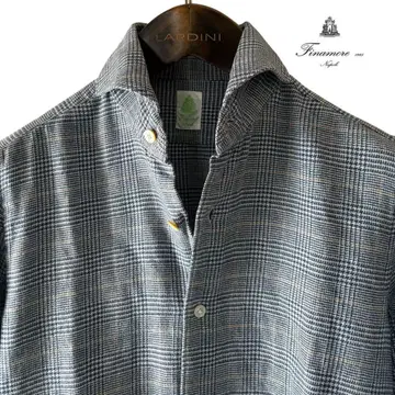 Finamore/셀지오/글렌체크/코튼 플란넬