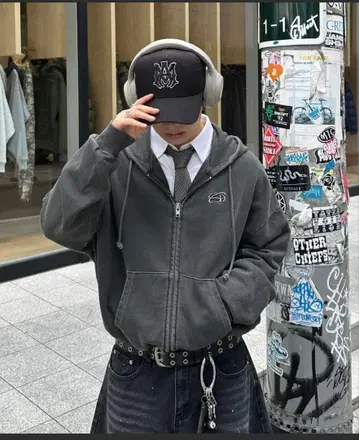 ADAMASTE 더블 지퍼 후드티 후디