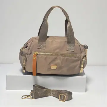 베이지 나일론 숄더백