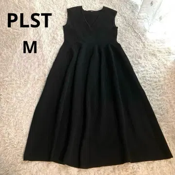 [ 새상품급 ] PLST 플라스테 홀 가먼트 니트 원피스 블랙 M
