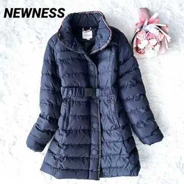 NEWNESS 다운 코트 벨트S 네이비 따뜻한
