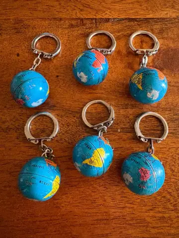 프랑스 앤티크 키링 지구본 미사용 6개 세트