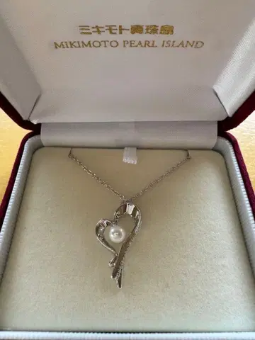 가격 인하 Mikimoto 하트형 펜던트 목걸이