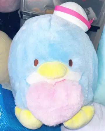 [턱시도샘] 복숭아색 하트 인형 BIG 타입 봉제 인형 산리오