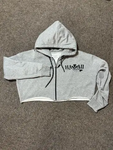 HAWAII ALOHA 여성용 후드 부착 크롭 후드티