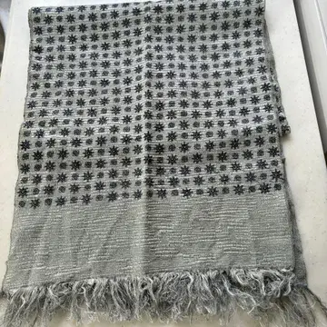 남성용 그레이 일본풍 시보리 무늬 프린지 스톨