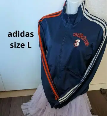 레어 adidas 트랙 자켓 여성용 L 저지 Y2K